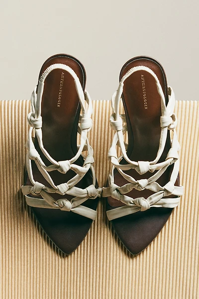 By Anthropologie Caged Pointed-Toe Heeled Sandals