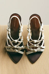 By Anthropologie Caged Pointed-Toe Heeled Sandals