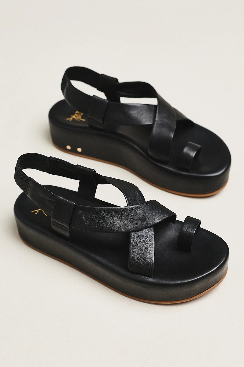 Cara Cross Strap Platform Sandals