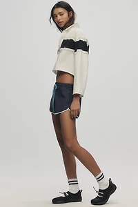 All Black Split-Toe Ankle-Wrap Flats