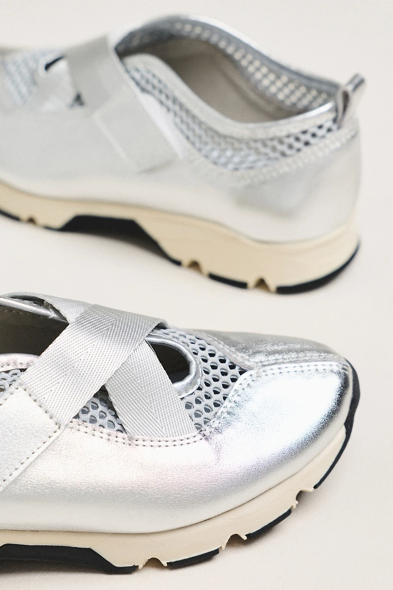 All Black Crisscross Slip-On Sneakers