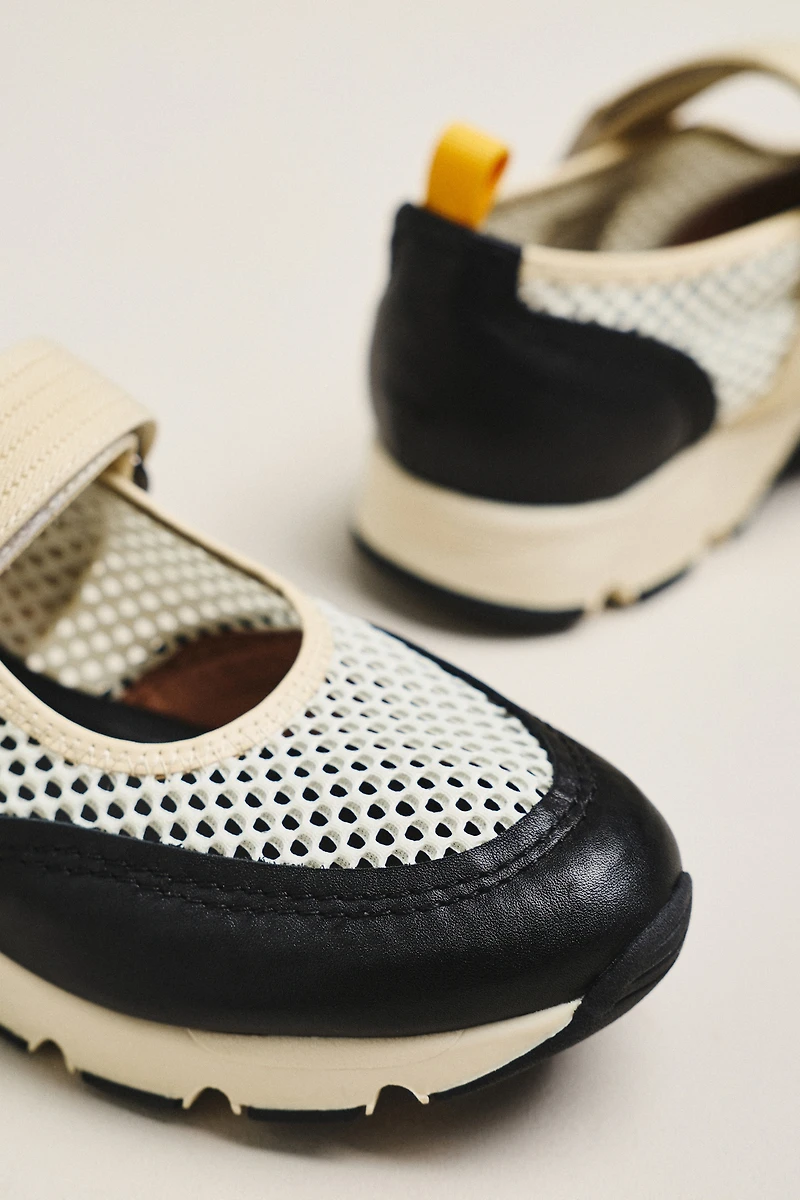 All Black Mesh Mary Jane Sneakers