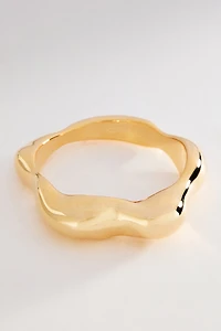 Scalloped Hinge Bangle Bracelet
