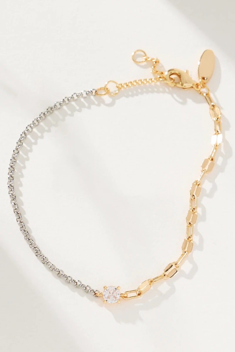 Delicate Crystal Link Bracelet