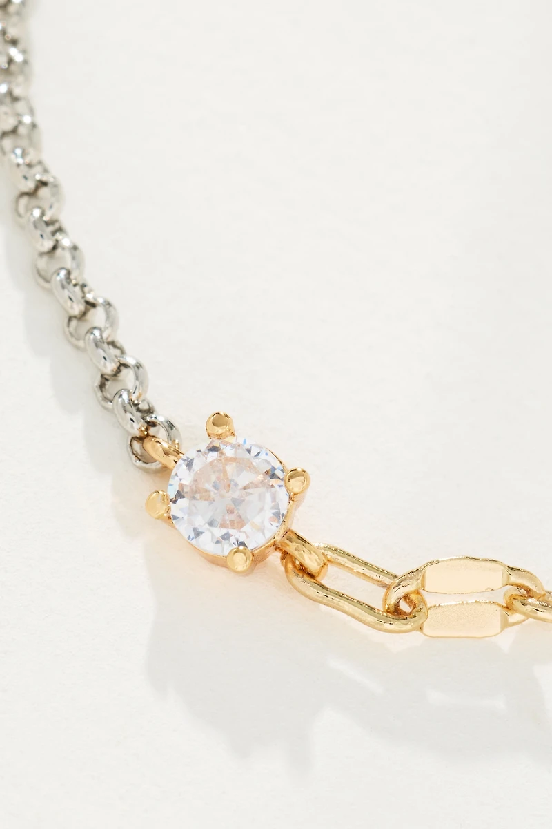 Delicate Crystal Link Bracelet