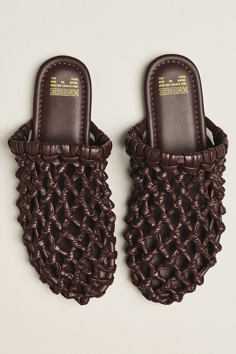 Bronx Ann-aya Woven Mule Flats