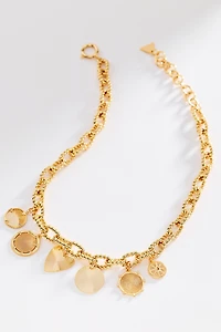 Chunky Coin Charm Necklace