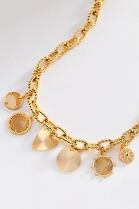 Chunky Coin Charm Necklace