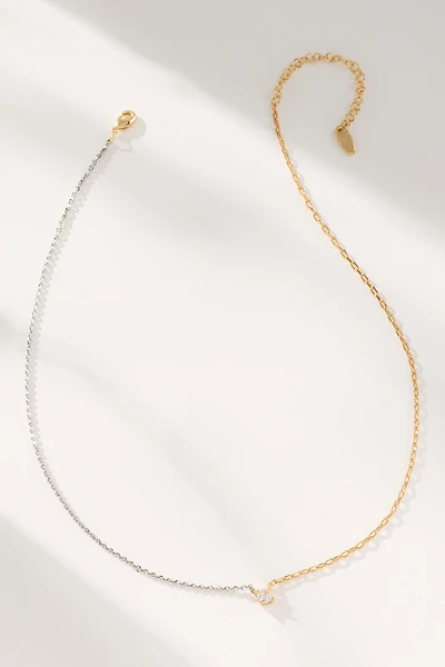 Two-Tone Crystal Link Necklace