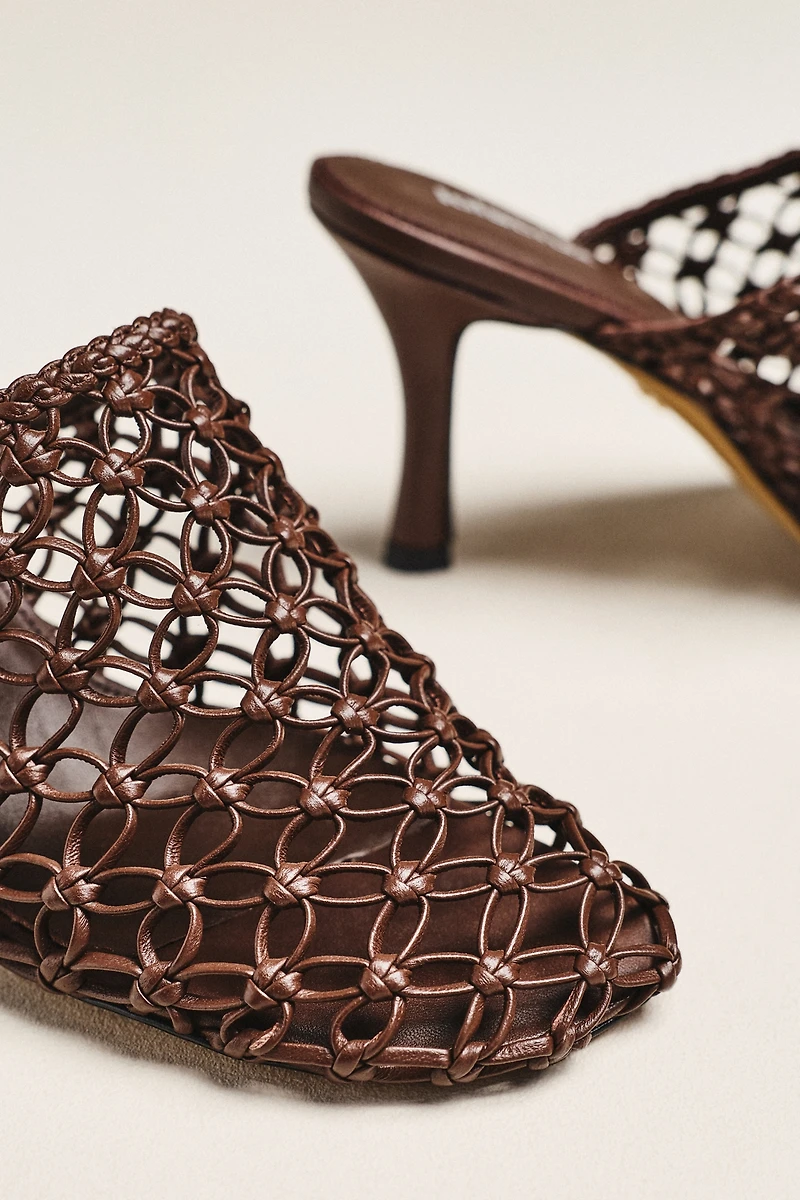 Lola Cruz Gara Woven Heeled Mules