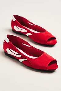 Bibi Lou Sporty Peep-Toe Ballet Flats