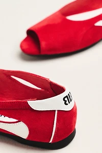 Bibi Lou Sporty Peep-Toe Ballet Flats