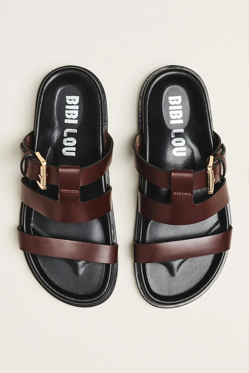 Bibi Lou Lisy Buckle Slide Sandals