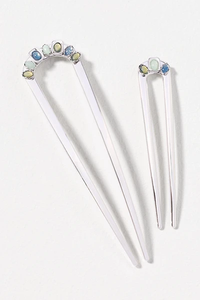 Bejeweled Hair Pins, Set of 2