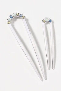 Bejeweled Hair Pins, Set of 2