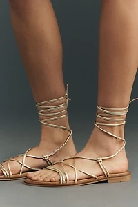 Seychelles Lighthouse Strappy Ankle-Wrap Sandals