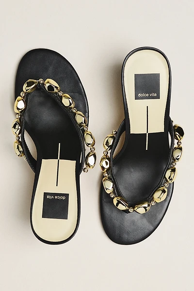 Dolce Vita Daksie Embellished Kitten Heel Sandals