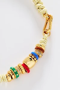 Donut Beaded Cord Necklace