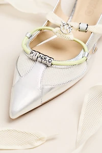 PINKO Gianira 30 Pointed Toe Slingback Flats