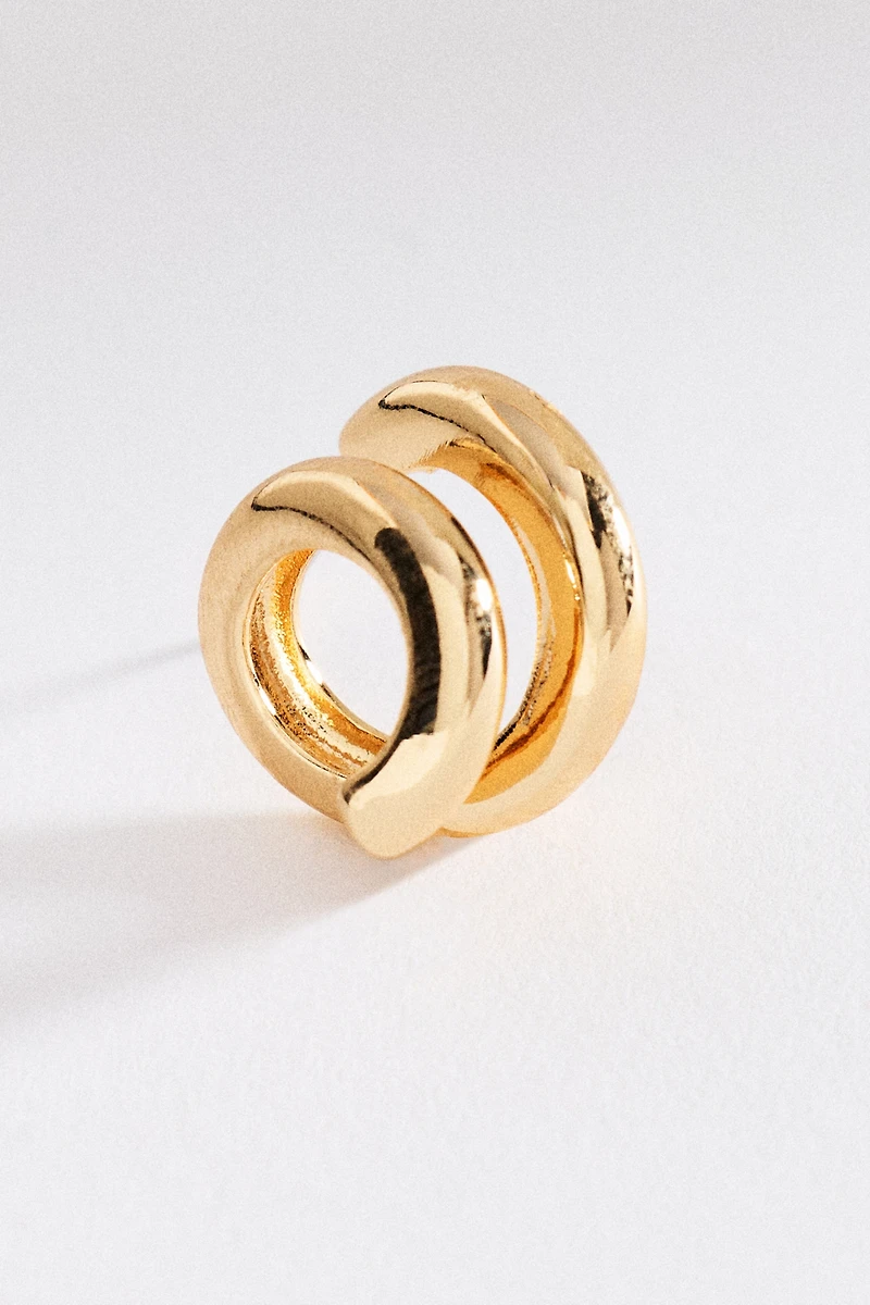 Swirled Huggie Hoop Earrings