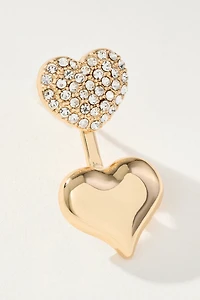 Crystal Heart Drop Earrings