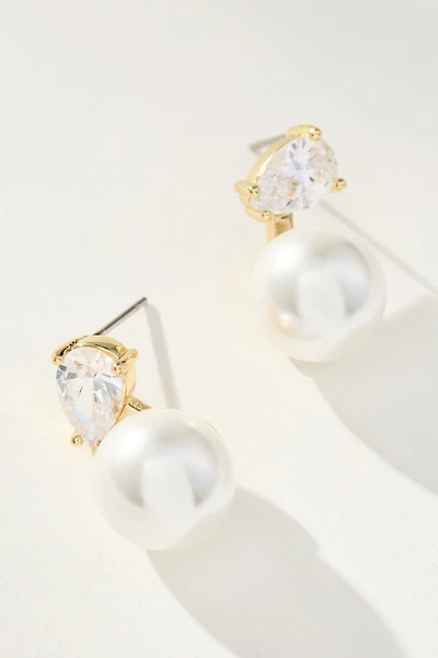 Crystal Pearl Drop Earrings