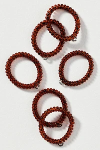 TELETIES Small Coil Hair Ties, Set of 6