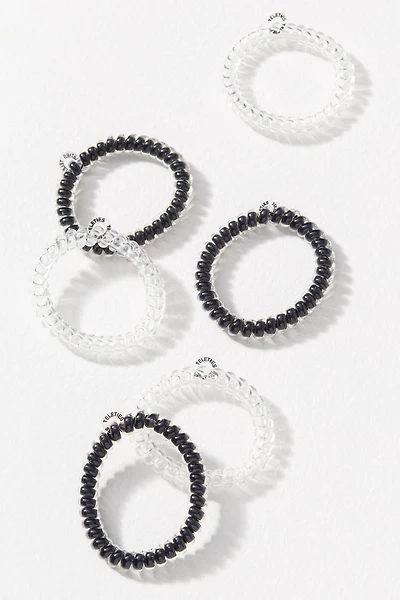 TELETIES Small Coil Hair Ties, Set of 6