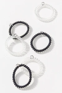 TELETIES Small Coil Hair Ties, Set of 6