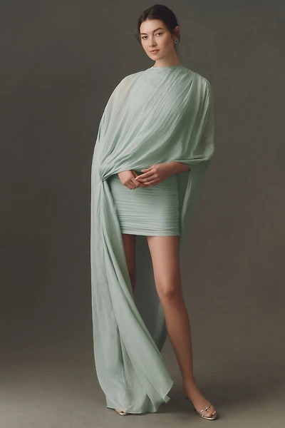 Deme by Gabriella Sloane Overlay Cape Dress