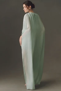Deme by Gabriella Sloane Overlay Cape Dress
