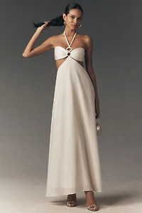 Baobab Yvon Halter Cut-Out Maxi Dress