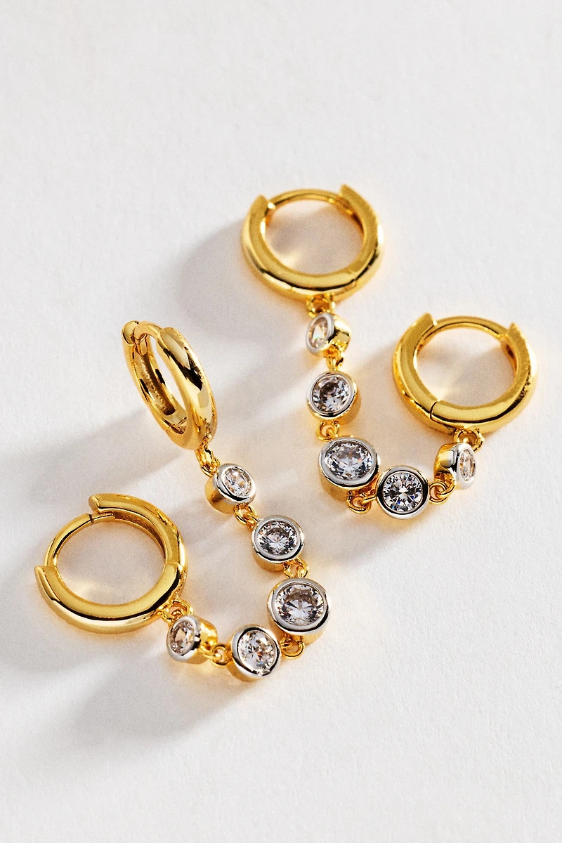 Luv Aj The Georgia Stone Huggie Earrings