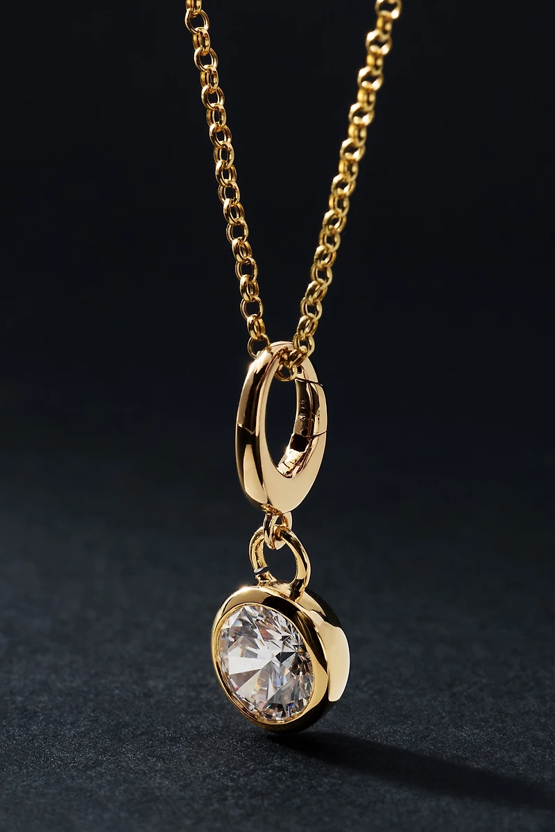 Round Diamond Drop Charm