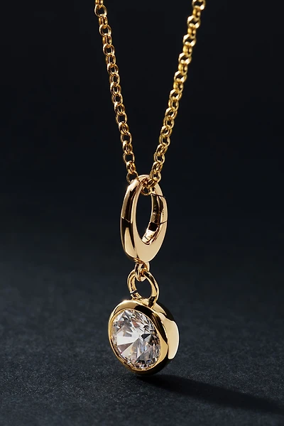 Round Diamond Drop Charm