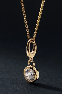 Round Diamond Drop Charm
