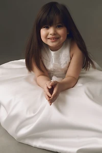 Princess Daliana Delicate Floral Flower Girl Dress