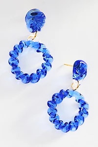 Levens Twist Circle Drop Earrings