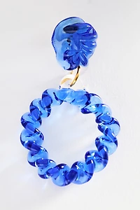 Levens Twist Circle Drop Earrings