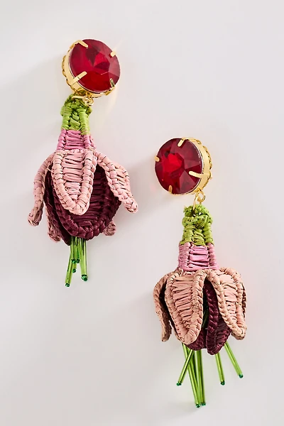 Mercedes Salazar Floral Drop Clip-On Earrings