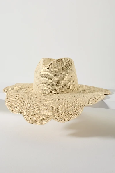 Freya Flat-Brim Raffia Rancher Hat