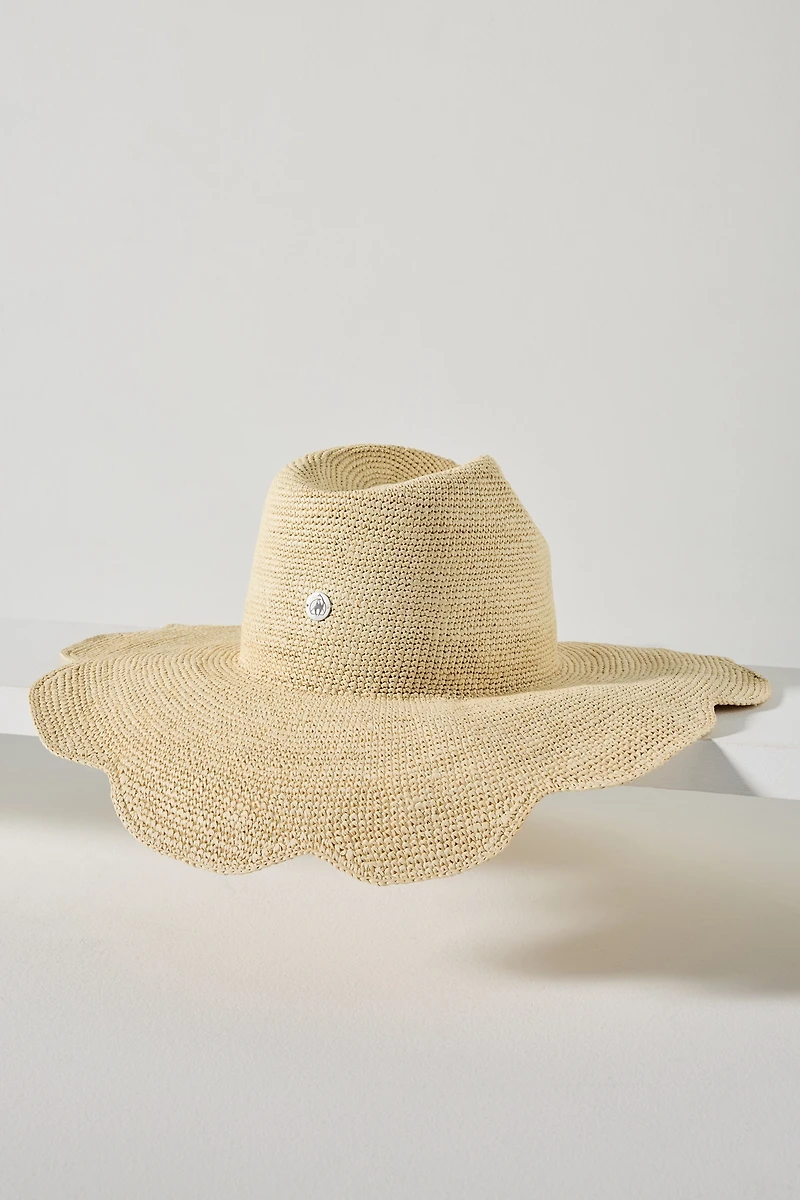 Freya Flat-Brim Raffia Rancher Hat