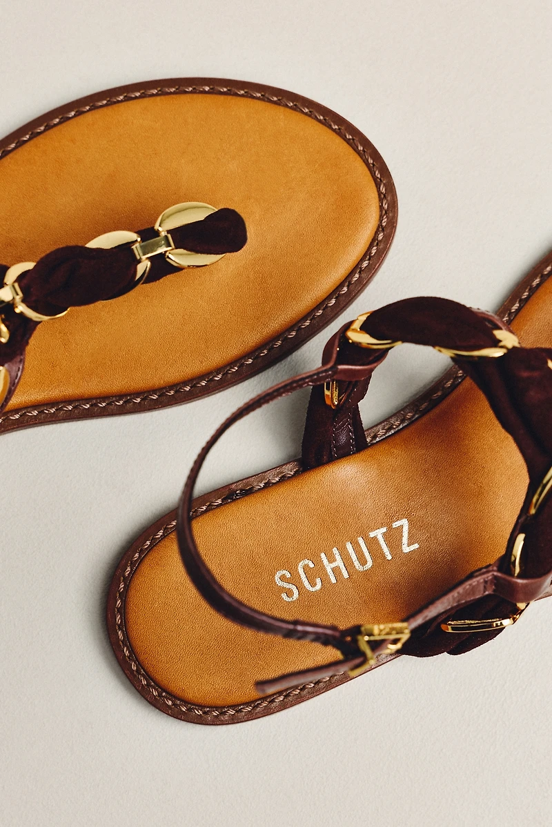 Schutz Camellia Thong Slingback Sandals
