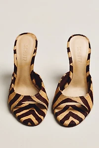 Schutz Clea Open-Toe Mule Heels