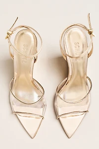 Schutz Elodie Pointed-Toe Wedge Sandals