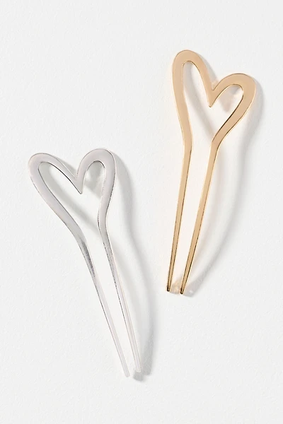 Metal Heart Hair Pin