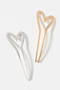 Metal Heart Hair Pin