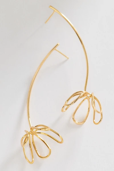 Sculpted Floral Drop Earrings