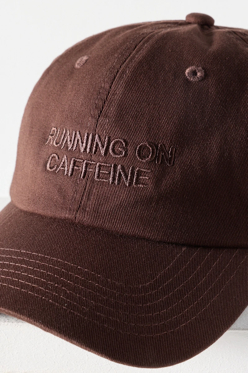 Intentionally Blank Running on Caffeine Baseball Cap