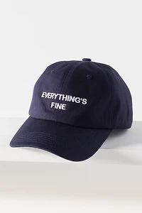 Intentionally Blank Everything's Fine Baseball Cap